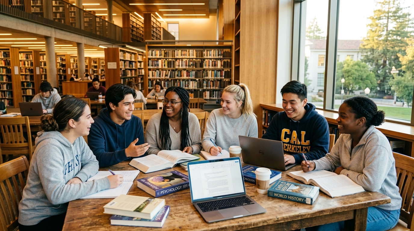 Students studying together at ACE Education